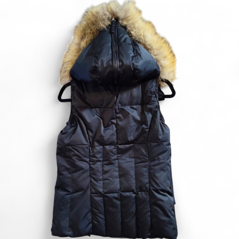 Kingsland Equestrian Collection Black Puffer Vest (Gilet) with Faux Fur-Trimmed - Picture 6 of 11